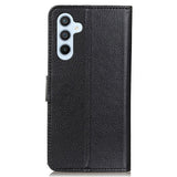 Samsung Galaxy S24 Litchi Læder Flip Cover m. Pung - Sort