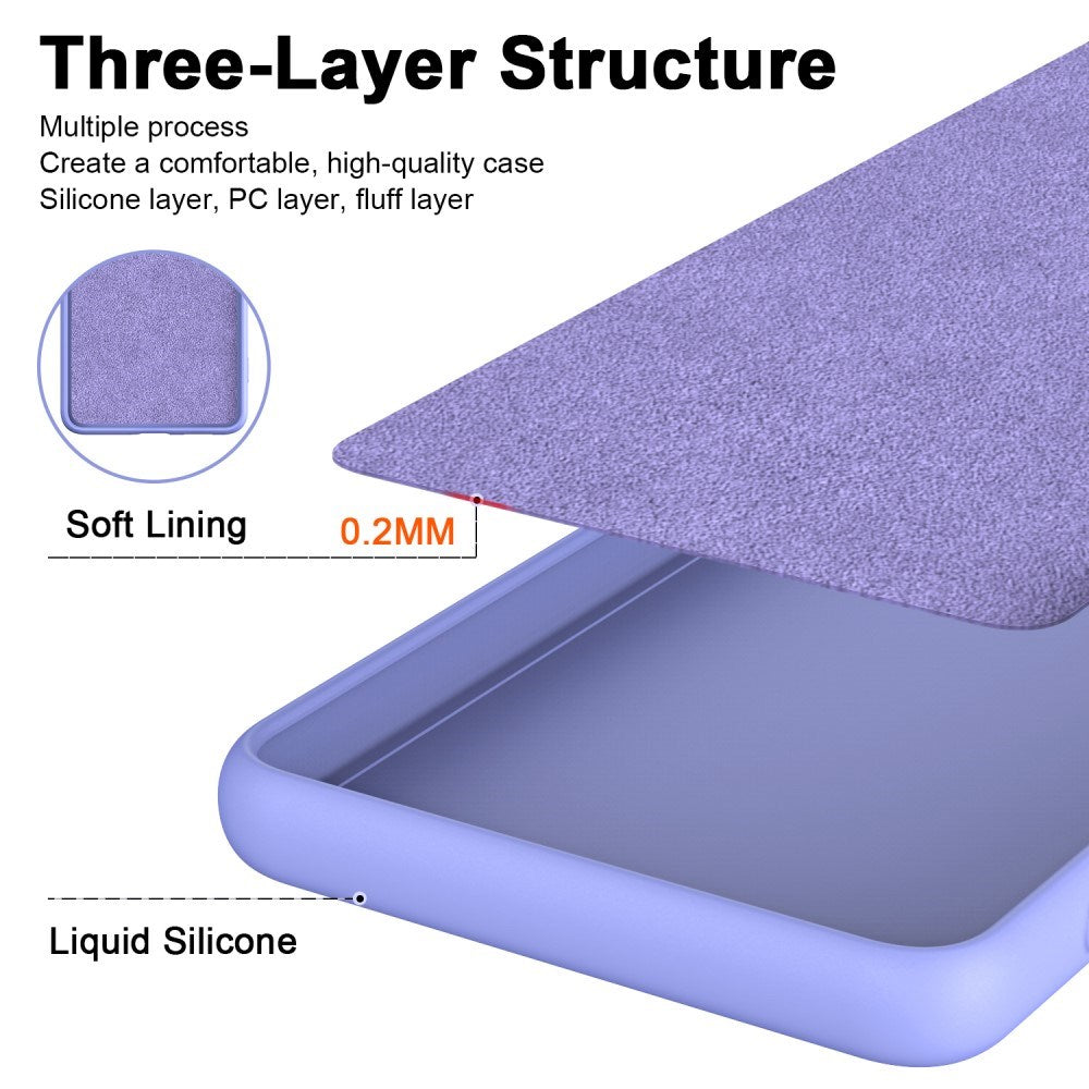 EIDERWOOD Motorola Moto G53 Liquid Silikone Bagside Cover - Lilla