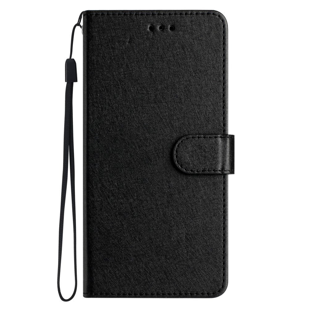 Samsung Galaxy A15 (5G) / A15 Læder Flip Cover m. Pung og Strop - Sort