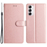 Samsung Galaxy A15 (5G) / A15 Læder Flip Cover m. Pung og Strop - Rose Gold