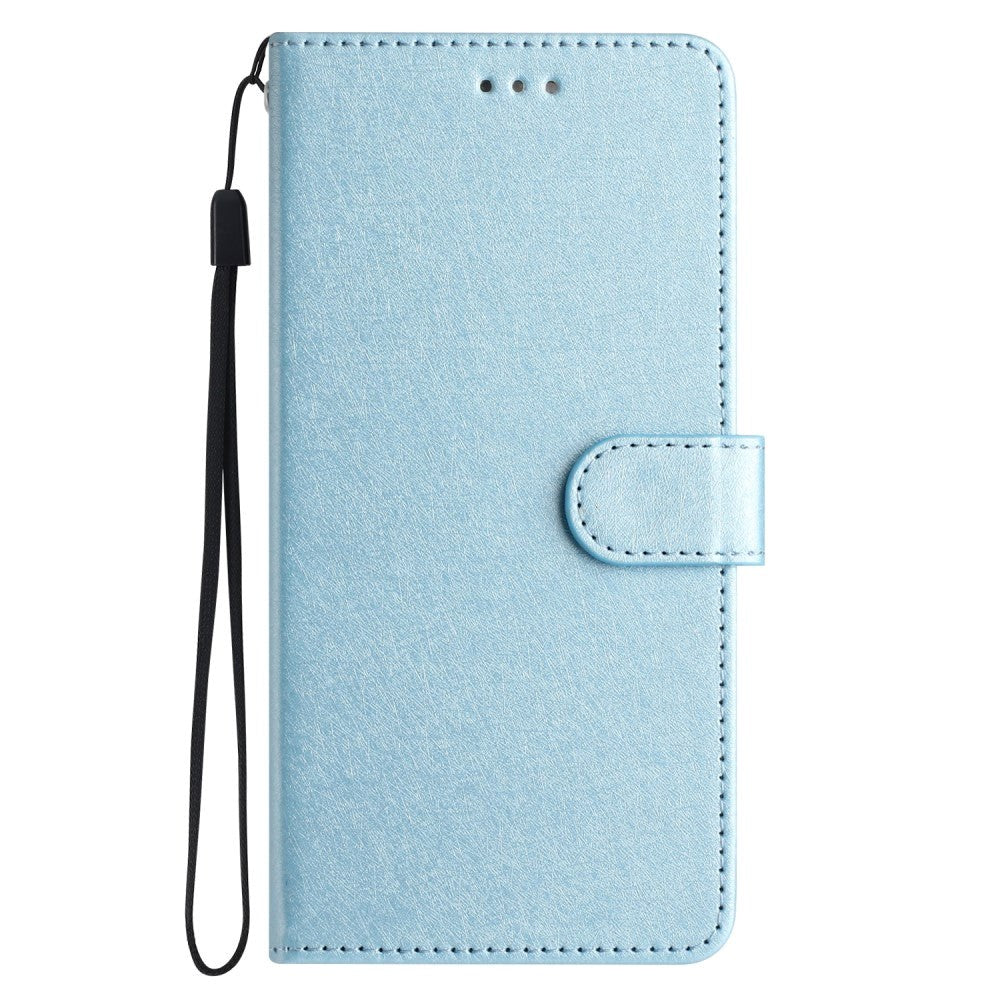 Samsung Galaxy A15 (5G) / A15 Læder Flip Cover m. Pung og Strop - Blå