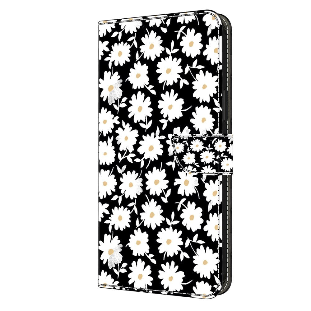 Samsung Galaxy A05s Læder Flip Cover m. Pung & Ståfunktion - Blomster