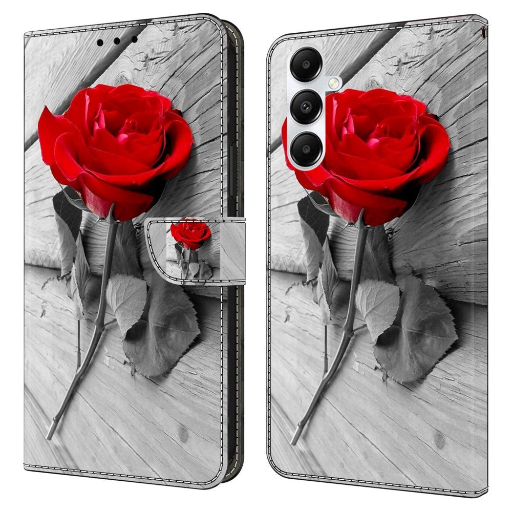 Samsung Galaxy A05s Læder Flip Cover m. Pung & Ståfunktion - Rose