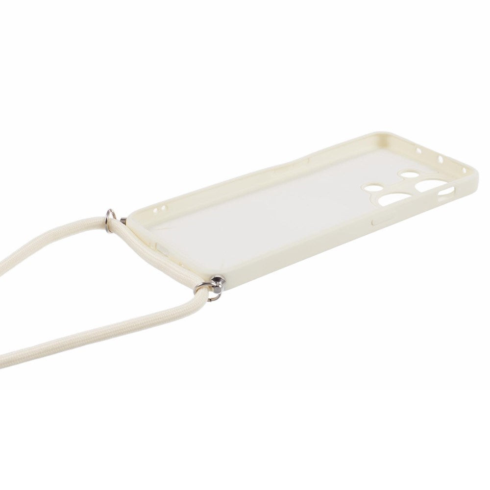 EIDERWOOD OnePlus Nord 3 (5G) Fleksibelt Plastik Bagside Cover m. Justerbar Strop - Hvid