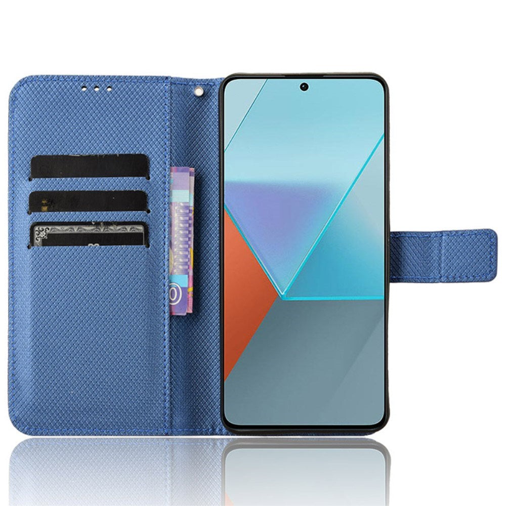 EIDERWOOD Xiaomi Redmi Note 13 Pro (5G) / Poco X6 Læder Flip Cover m. Strop & Tekstur - Blå