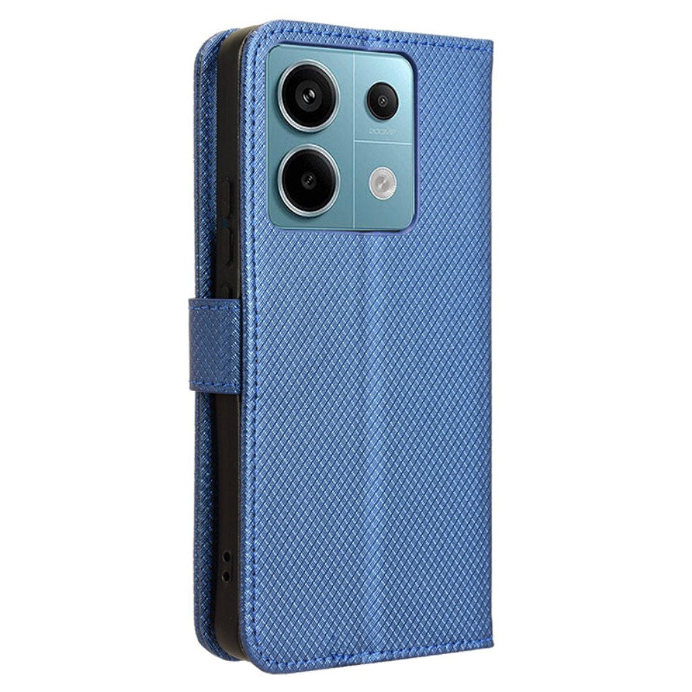 EIDERWOOD Xiaomi Redmi Note 13 Pro (5G) / Poco X6 Læder Flip Cover m. Strop & Tekstur - Blå