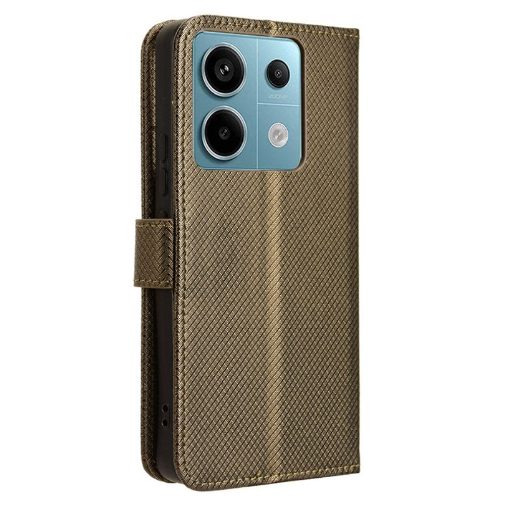 EIDERWOOD Xiaomi Redmi Note 13 Pro (5G) / Poco X6 Læder Flip Cover m. Strop & Tekstur - Brun