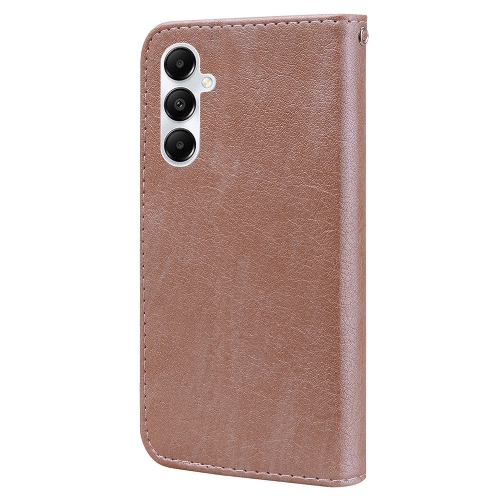 Samsung Galaxy A05s Neutralt Læder Flip Cover m. Pung & Ståfunktion - Rose Gold