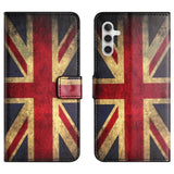 Samsung Galaxy S24 Læder Flip Cover m. Pung & Ståfunktion - Union Jack