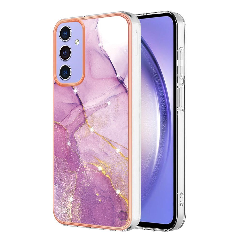 Samsung Galaxy A15 (5G) / A15 Hybrid Plastik Bagside Cover - Lilla Marmor