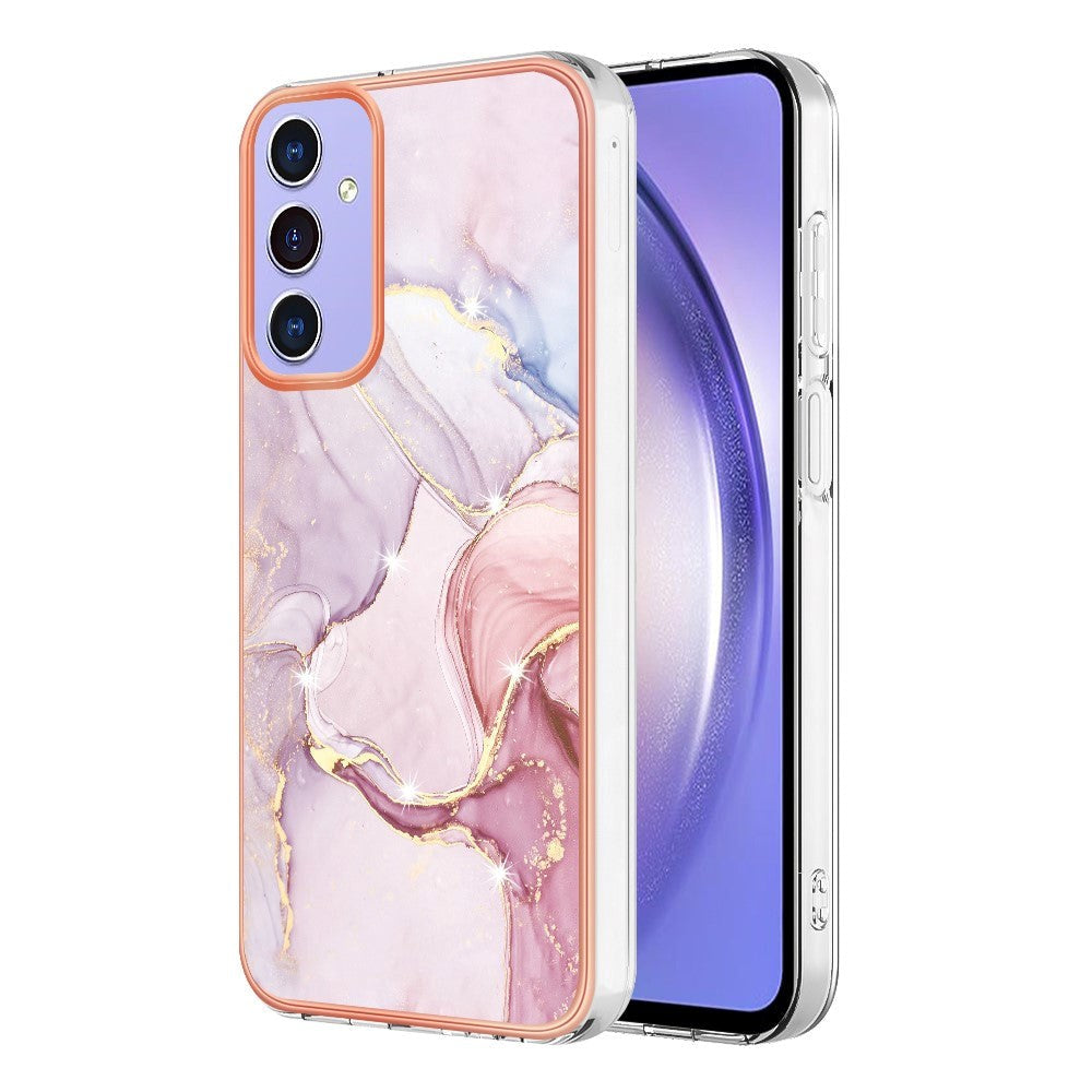 Samsung Galaxy A15 (5G) / A15 Hybrid Plastik Bagside Cover - Rose Gold Marmor