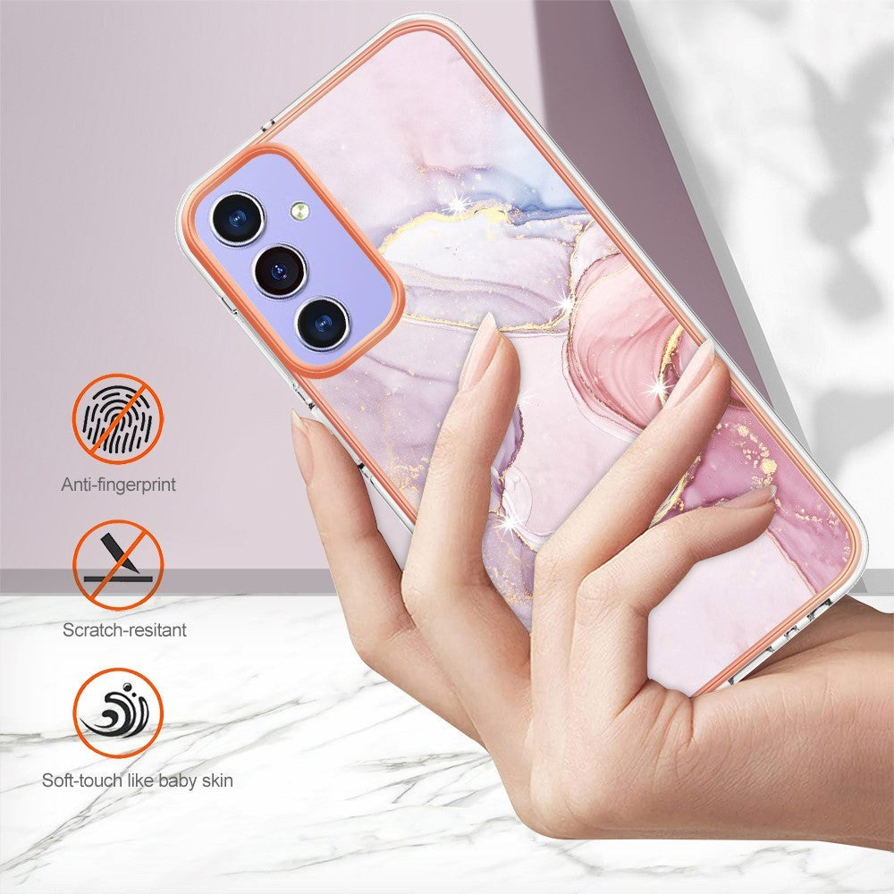 Samsung Galaxy A15 (5G) / A15 Hybrid Plastik Bagside Cover - Rose Gold Marmor