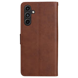 Samsung Galaxy A15 (5G) / A15 PU Læder Flip Cover m. Pung og Strop - Brun