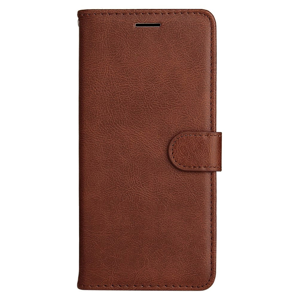 Samsung Galaxy A15 (5G) / A15 PU Læder Flip Cover m. Pung og Strop - Brun