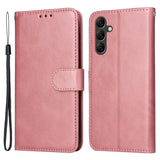 Samsung Galaxy A15 (5G) / A15 Kunstlæder Flip Cover m. Pung og Strop - Rose Gold