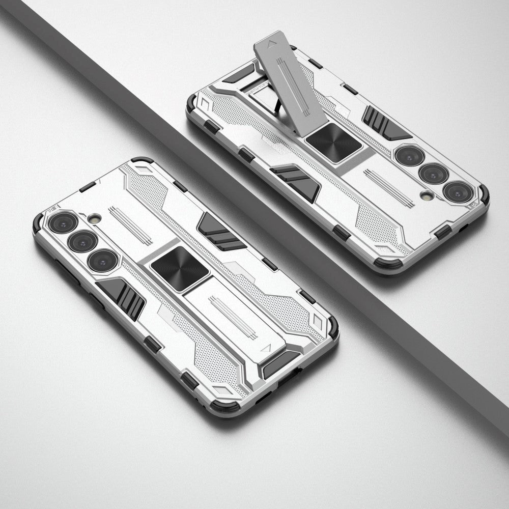 Samsung Galaxy S24+ (Plus) Håndværker Bagside Cover m. Kickstand - Sølv