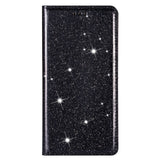 Samsung Galaxy A15 (5G) / A15 Læder Flip Cover m. Pung - Glimmer - Sort