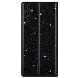 Samsung Galaxy A15 (5G) / A15 Læder Flip Cover m. Pung - Glimmer - Sort