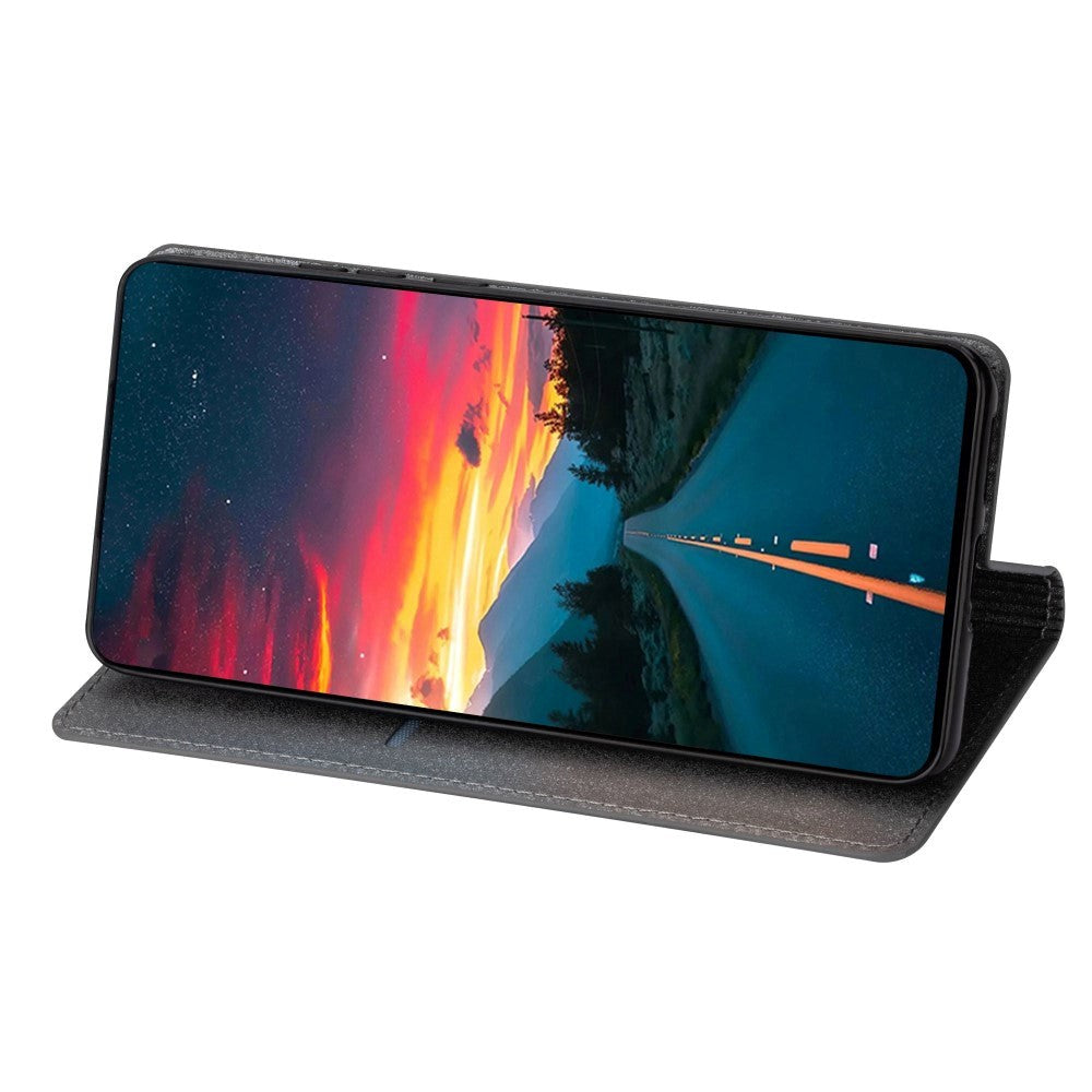 Samsung Galaxy A15 (5G) / A15 Læder Flip Cover m. Pung - Glimmer - Grå