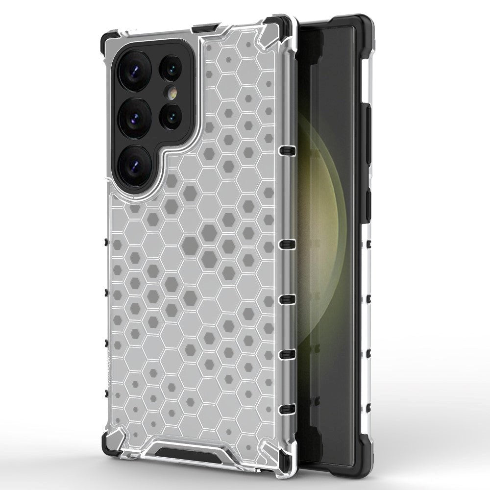 Samsung Galaxy S24 Ultra Hybrid Case - Honeycomb Grå