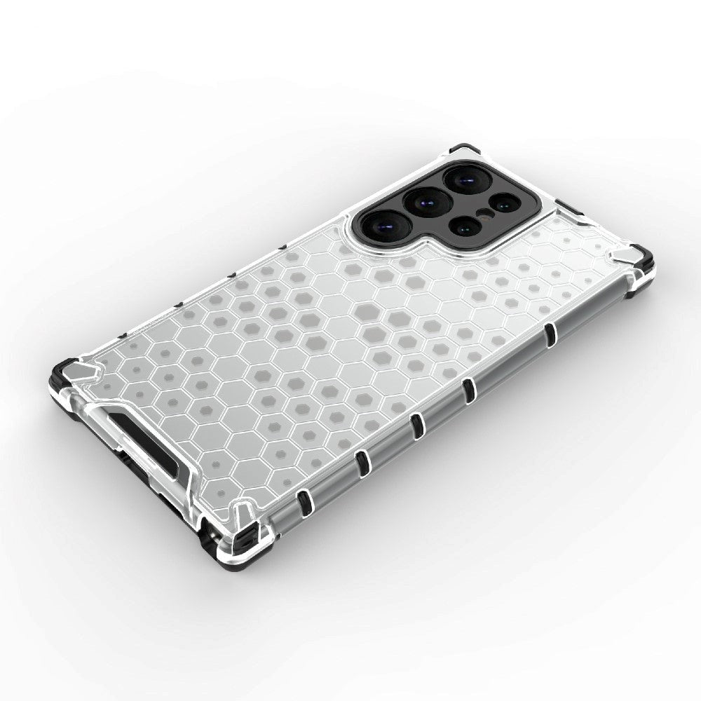 Samsung Galaxy S24 Ultra Hybrid Case - Honeycomb Grå