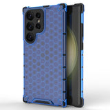 Samsung Galaxy S24 Ultra Hybrid Case - Honeycomb Blå