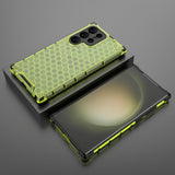 Samsung Galaxy S24 Ultra Hybrid Case - Honeycomb Grøn