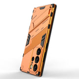 Samsung Galaxy S24 Ultra Hybrid Håndværker Bagside Cover m. Kickstand - Orange