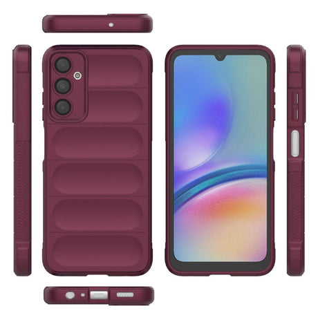 Samsung Galaxy A05s Fleksibelt Plastik Bagside Cover - Vinrød