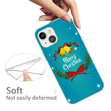 iPhone 15 Plus Fleksibelt Plast Bagside Jule Cover - Merry Christmas - Juleklokker