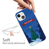 iPhone 15 Plus Fleksibelt Plast Bagside Jule Cover - Merry Christmas - Juletræ