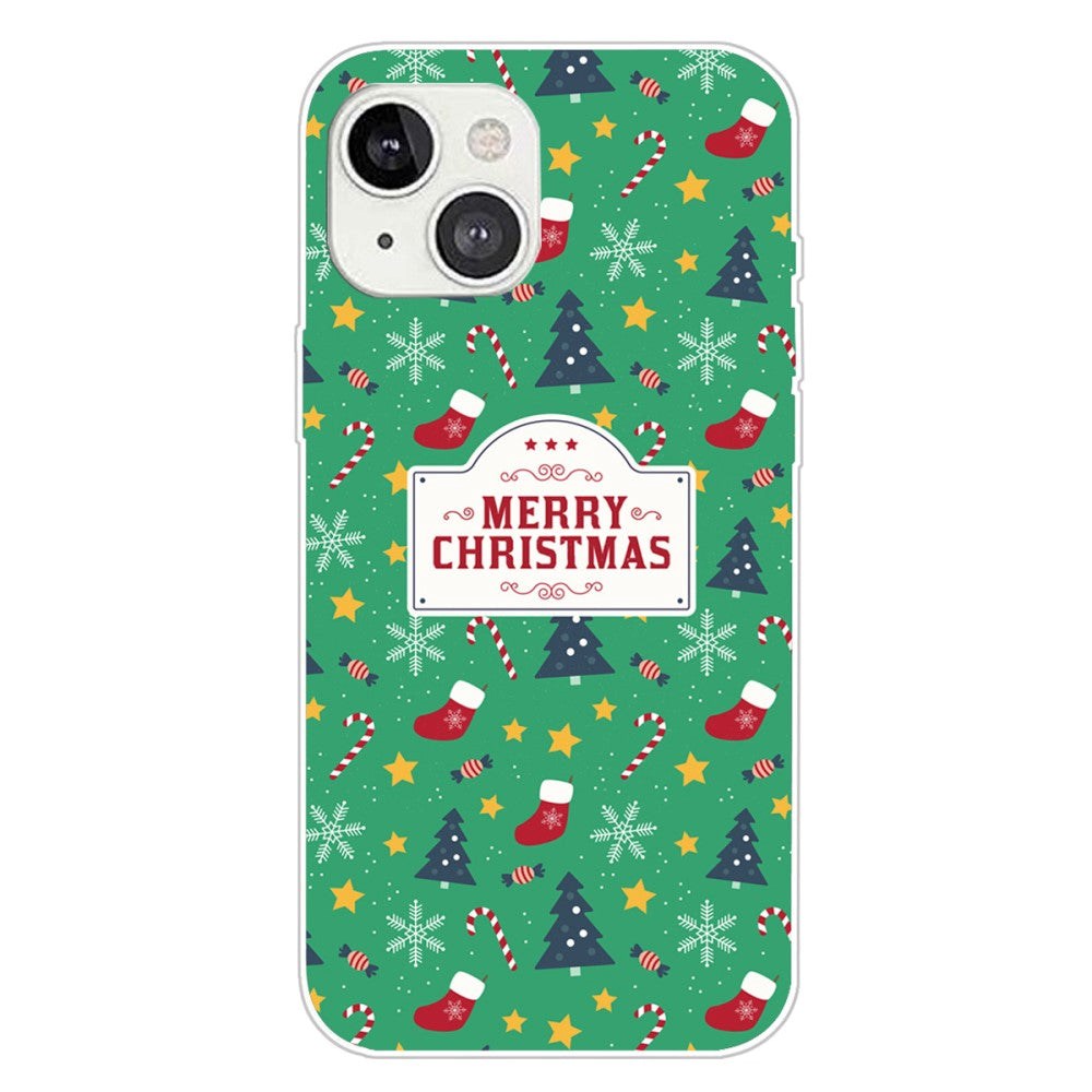 iPhone 15 Plus Fleksibelt Plast Bagside Jule Cover - Merry Christmas - Juletema