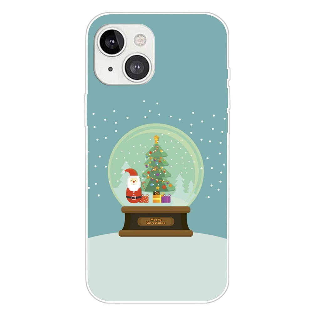 iPhone 15 Plus Fleksibelt Plast Bagside Jule Cover - Merry Christmas - Julekugle