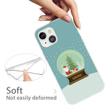 iPhone 15 Plus Fleksibelt Plast Bagside Jule Cover - Merry Christmas - Julekugle