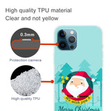 iPhone 15 Pro Fleksibelt Plast Bagside Jule Cover - Merry Christmas - Tegneserie Julemand