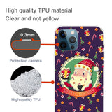 iPhone 15 Pro Fleksibelt Plast Bagside Jule Cover - Merry Christmas - Julemanden og Juleslik