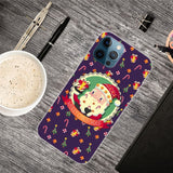 iPhone 15 Pro Fleksibelt Plast Bagside Jule Cover - Merry Christmas - Julemanden og Juleslik