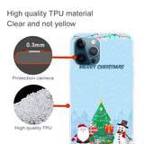 iPhone 15 Pro Fleksibelt Plast Bagside Jule cover - Merry Christmas - Julemand & Snemand