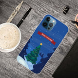 iPhone 15 Pro Fleksibelt Plast Bagside Jule Cover - Merry Christmas - Juletræ