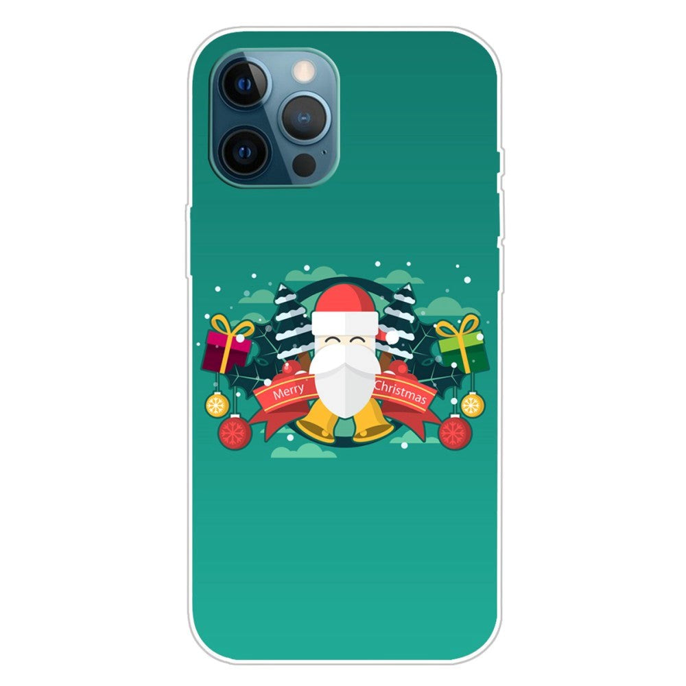 iPhone 15 Pro Fleksibelt Plast Bagside Jule Cover - Merry Christmas - Julemanden