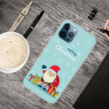 iPhone 15 Pro Fleksibelt Plast Bagside Jule Cover - Merry Christmas - Glad Julemand med Gaver