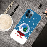 iPhone 15 Pro Fleksibelt Plast Bagside Jule cover - Merry Christmas - Snekugle