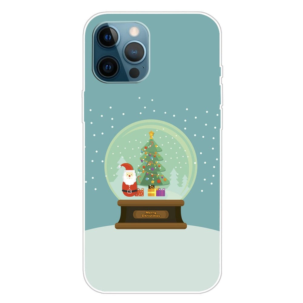 iPhone 15 Pro Fleksibelt Plast Bagside Jule Cover - Merry Christmas - Julekugle