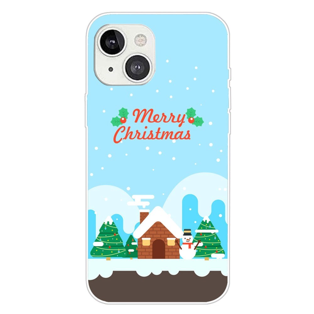 iPhone 15 Fleksibelt Plast Bagside Jule Cover - Merry Christmas - Julehygge