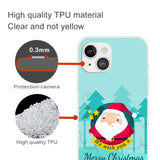iPhone 15 Fleksibelt Plast Bagside Jule Cover - Merry Christmas - Tegneserie Julemand
