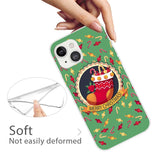 iPhone 15 Fleksibelt Plast Bagside Jule Cover - Merry Christmas - Julesok