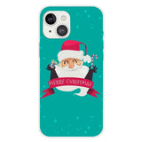 iPhone 15 Fleksibelt Plast Bagside Jule Cover - Merry Christmas - Glad Julemand