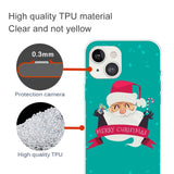 iPhone 15 Fleksibelt Plast Bagside Jule Cover - Merry Christmas - Glad Julemand