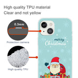 iPhone 15 Fleksibelt Plast Bagside Jule Cover - Merry Christmas - Glad Julemand med Gaver