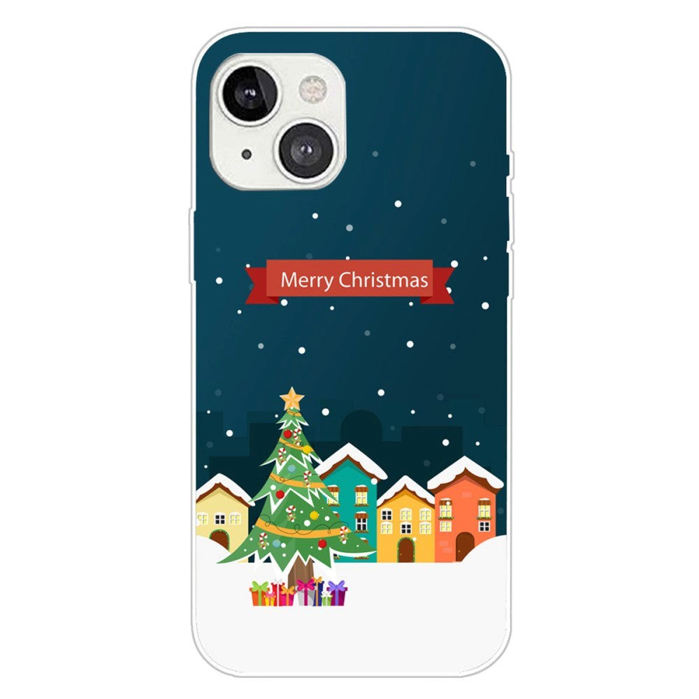 iPhone 15 Fleksibelt Plast Bagside Jule Cover - Merry Christmas - Juleby